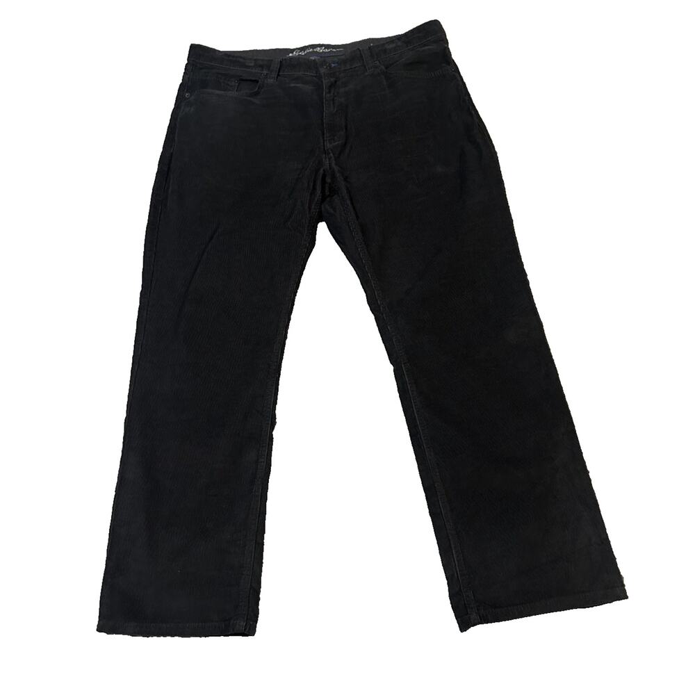Eddie Bauer Men’s Corduroy Pants 40x30 Black Straight Fit Cotton Casual